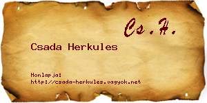 Csada Herkules névjegykártya